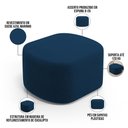 Ver imagem 3 de Puff Decorativo Orgânico para Living Quarto 70cm Doha W01 Suede Azul Marinho - Lyam Decor