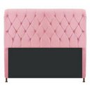 Ver imagem 1 de CABECEIRA CAMA BOX 140cm ANA CASAL SUEDE ROSA BEBE TOPÁZIO