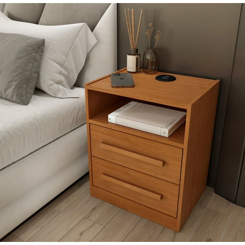Mesa de Cabeceira Barcelona com Entrada USB Cinamomo - Tcil:Cinamomo