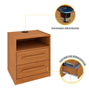 Ver imagem 5 de Mesa de Cabeceira Barcelona com Entrada USB Cinamomo - Tcil:Cinamomo
