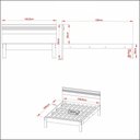 Ver imagem 3 de Cama de Casal para Colchão 138 X 188 Cm Multimóveis Cr35013 Amendoa/branca
