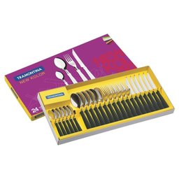 Conjunto Talheres Inox 24 Peças New Kolor Tramontina - 1