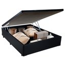 Ver imagem 3 de Cama Box Baú Viúva Sintético Preto Emth 128x188x40
