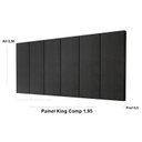 Ver imagem 3 de Cabeceira Painel Estofada Cama King 1,95 - Preto