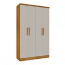 Ver imagem 2 de Guarda-Roupa Solteiro Amsterdam 4 Portas 2 Gavetas Cinamomo/Off White - Tcil Móveis