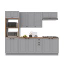 Ver imagem 2 de Armário de Cozinha Modulada Completa Fidelitá Nara 100% MDF 5 Peças 270cm 14 Portas 2 Gavetas com