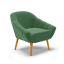 Ver imagem 3 de Kit 02 Poltronas Giovana Veludo Pés Palito Castanho - D’Rossi - Verde Esmeralda
