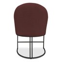 Ver imagem 2 de Kit 04 Cadeiras Poltrona de Jantar Bela Suede Marsala Base Metálica Industrial Preto - Pallazio