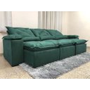 Ver imagem 2 de Sofá 5 Lugares Retrátil e Reclinável 2,70 Metros Alpoim Estofados Verde 18 Athenas