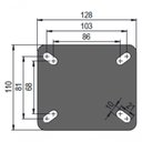 Ver imagem 2 de Rodizio Industrial Aço Inox 6 Pol. Placa sem Freio