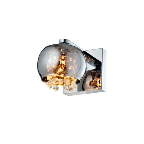 Arandela de vidro e metal G9 40W cromado Quality