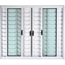Ver imagem 1 de Janela de Aluminio Veneziana 6 Folhas com Grade Linha Leve:1,00 X 1,00/branco