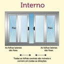 Ver imagem 2 de Janela de Aluminio Veneziana 6 Folhas com Grade Linha Leve:1,00 X 1,00/branco