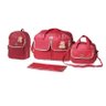 Kit bolsa e mochila maternidade mommy vermelho 4 peças - 1