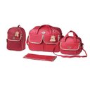 Ver imagem 1 de Kit bolsa e mochila maternidade mommy vermelho 4 peças