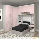 Ver imagem 1 de Guarda Roupa Dormitório Modulado Alpes Solteiro Canto - Roupeiro Luciane M06:rosa