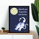 Ver imagem 1 de Quadro Infantil Espacial - Aquele que Te Guarda 24x18cm - com Vidro:moldura Branca