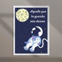 Ver imagem 2 de Quadro Infantil Espacial - Aquele que Te Guarda 24x18cm - com Vidro:moldura Branca