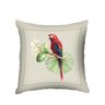 Capa de Almofada Decorativa Arara Vermelha para Sofá 100% Algodão - 45x45cm - 1