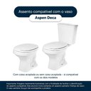 Ver imagem 3 de Tampa de Vaso Poliéster Aspen Creme para Bacia Deca com Ferragem Dourada