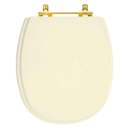 Ver imagem 1 de Tampa de Vaso Poliéster Aspen Creme para Bacia Deca com Ferragem Dourada