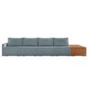 Ver imagem 6 de Sofá Ilha 4 Lugares Living 392cm Modulado para Sala Lary Bouclê Azul K01 - D'Rossi