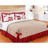 Colcha Casal Queen Doce Lar 05 Peças 100% Algodão com 02 Almofadas - Vermelho - 1