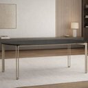 Ver imagem 1 de Mesa para Sala de Jantar Tampo com Vidro/MDF 200cm Base Metal Champanhe Mayra
