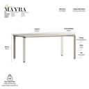 Ver imagem 3 de Mesa para Sala de Jantar Tampo com Vidro/MDF 200cm Base Metal Champanhe Preto Mayra