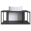 Ver imagem 4 de Gabinete Suspenso para Banheiro 80cm P1019 Grafite com Cuba Berlin Branca