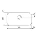 Ver imagem 3 de Cuba Inox de Embutir 56x34 Cm com Válvula de 3 1/2 Lavínia 56 Bl Tramontina Acetinada