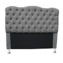 Ver imagem 1 de Cabeceira Super King para Cama Box Casal Agnes - Suede - Sv Decor:cinza Claro