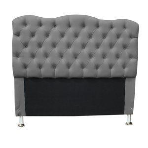Cabeceira Super King para Cama Box Casal Agnes - Suede - Sv Decor:cinza Claro