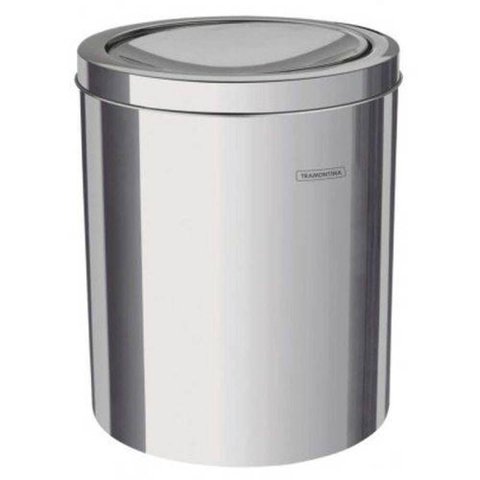 Lixeira com Tampa Basculante Swing 30L Inox Polido - Tramontina Lixeiras 94542/130
