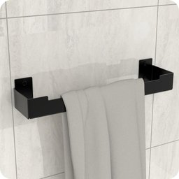 Kit Acessórios Para Banheiro Preto Fosco 4 Peças ELG - 4