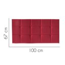 Ver imagem 2 de Painel Estofado Luxo Espanha 100cm Solteiro para Cama Box Suede Vermelho - Gat Magazine