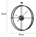 Ver imagem 7 de Relógio De Parede 3d Preto Metal Design Europeu 50cm