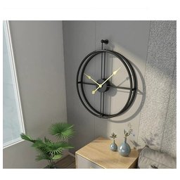 Relógio De Parede 3d Preto Metal Design Europeu 50cm - 4
