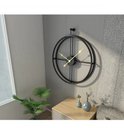 Ver imagem 4 de Relógio De Parede 3d Preto Metal Design Europeu 50cm