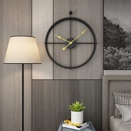 Relógio De Parede 3d Preto Metal Design Europeu 50cm - 6