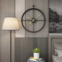 Ver imagem 6 de Relógio De Parede 3d Preto Metal Design Europeu 50cm