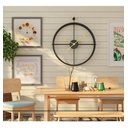 Ver imagem 2 de Relógio De Parede 3d Preto Metal Design Europeu 50cm