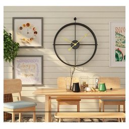 Relógio De Parede 3d Preto Metal Design Europeu 50cm - 2