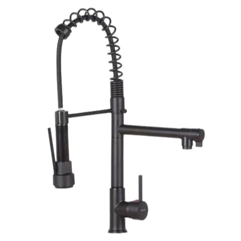 Torneira Cozinha Gourmet Inox Preto C/ Monocomando