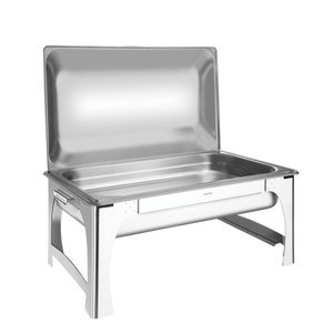 Rechaud Retangular Aço Inox Tipo Removível com Guias