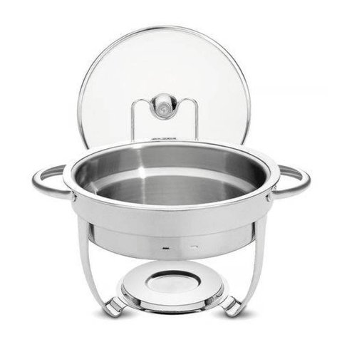 Rechaud banho-maria aço inox com tampa de vidro temperado Tramontina - 61041/013