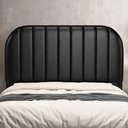 Ver imagem 2 de Cabeceira Cama Box Queen Estofada Orgânica 160cm Alice W01 Couríssimo Preto - Lyam Decor