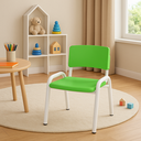 Ver imagem 2 de Kit 10 Cadeiras Infantil Iso, Escola, Base Branco-verde Claro