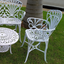 Ver imagem 2 de Conjunto de Jardim Modelo Primavera Mesa 2 Cadeiras e Namoradeira