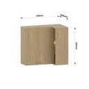 Ver imagem 4 de Armário Aéreo de Cozinha Canto Reto 95cm 2 Portas Classic Luciane Móveis